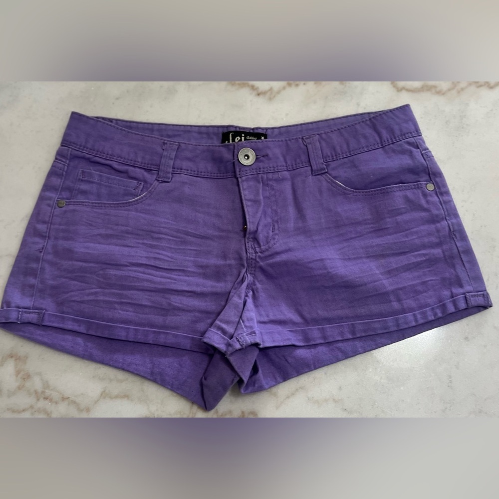 Lei Women's Vibrant Purple Jean Shorts